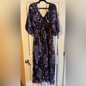Maurice’s Floral Purple and Black Dress